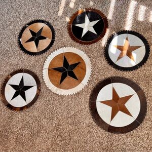 Genuine Cowhide Centerpieces, Placemats, & Coasters